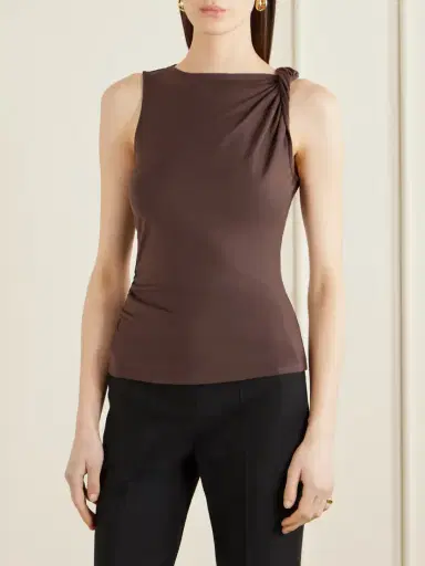 Veronica Beard Otessa Twisted Lyocell-blend Jersey Top | Thumbnail 3 Veronica Beard Otessa Twisted Lyocell-blend Jersey Top | Thumbnail 3