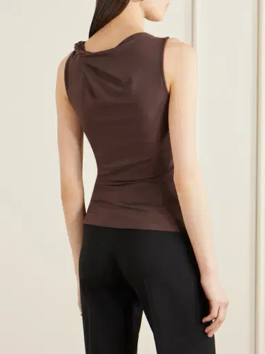 Veronica Beard Otessa Twisted Lyocell-blend Jersey Top | Thumbnail 4 Veronica Beard Otessa Twisted Lyocell-blend Jersey Top | Thumbnail 4