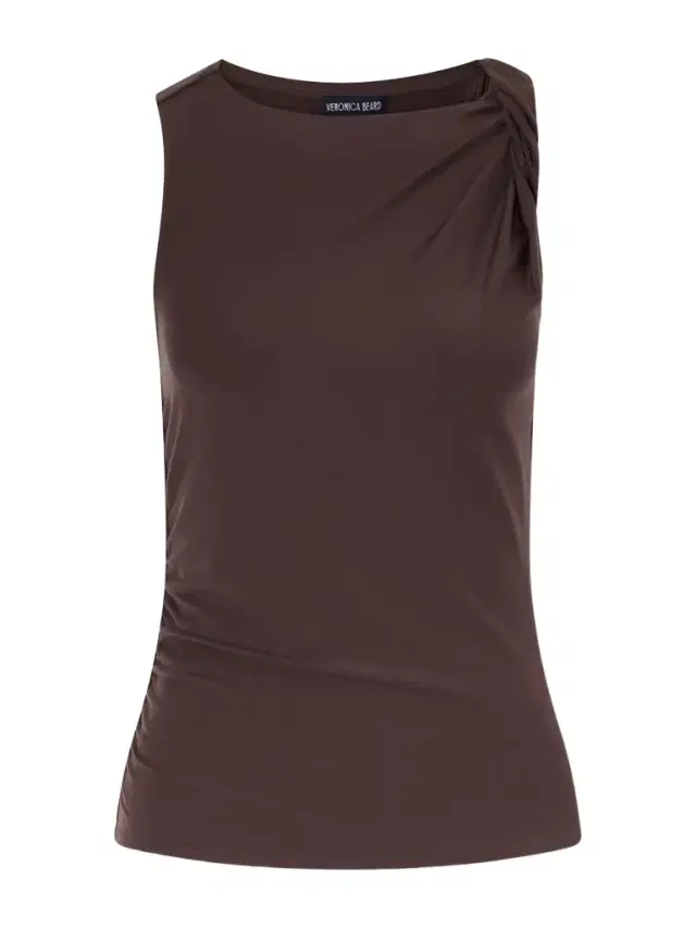 Veronica Beard Otessa Twisted Lyocell-blend Jersey Top