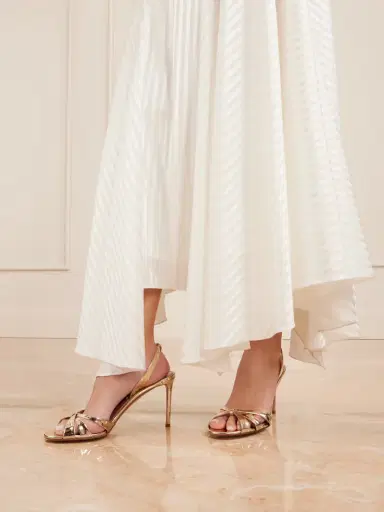 Aquazzura Tati 85 Metallic Leather Sandals | Thumbnail 2 Aquazzura Tati 85 Metallic Leather Sandals | Thumbnail 2