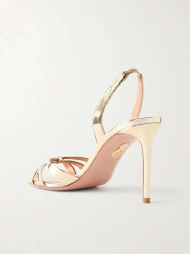 Aquazzura Tati 85 Metallic Leather Sandals | Thumbnail 3 Aquazzura Tati 85 Metallic Leather Sandals | Thumbnail 3
