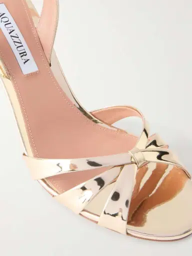 Aquazzura Tati 85 Metallic Leather Sandals | Thumbnail 5 Aquazzura Tati 85 Metallic Leather Sandals | Thumbnail 5