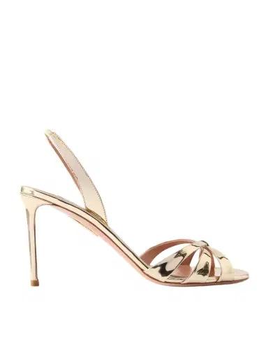 Aquazzura Tati 85 Metallic Leather Sandals | Thumbnail 1 Aquazzura Tati 85 Metallic Leather Sandals | Thumbnail 1