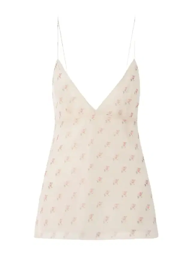 Timy Floral-print Silk-organza Camisole