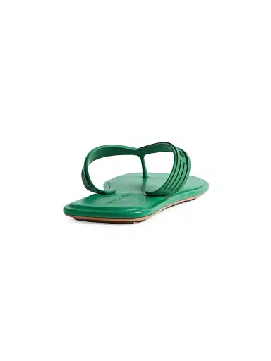 Bottega Veneta Men's Sampieri Logo Slip-On Sandals - Grass Green - Size 8 | Thumbnail 3 Bottega Veneta Men's Sampieri Logo Slip-On Sandals - Grass Green - Size 8 | Thumbnail 3