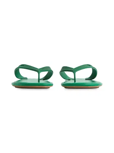 Bottega Veneta Men's Sampieri Logo Slip-On Sandals - Grass Green - Size 8 | Thumbnail 4 Bottega Veneta Men's Sampieri Logo Slip-On Sandals - Grass Green - Size 8 | Thumbnail 4