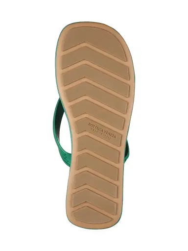 Bottega Veneta Men's Sampieri Logo Slip-On Sandals - Grass Green - Size 8 | Thumbnail 5 Bottega Veneta Men's Sampieri Logo Slip-On Sandals - Grass Green - Size 8 | Thumbnail 5