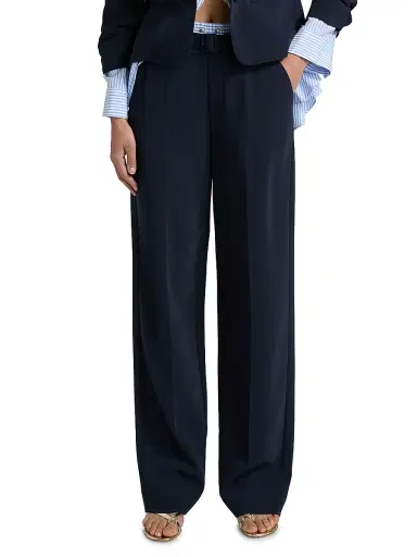 Cinq à Sept Women's Aron High-Rise Tapered-Leg Pants - Navy Blue Stripe - Size 2 | Thumbnail 3 Cinq à Sept Women's Aron High-Rise Tapered-Leg Pants - Navy Blue Stripe - Size 2 | Thumbnail 3