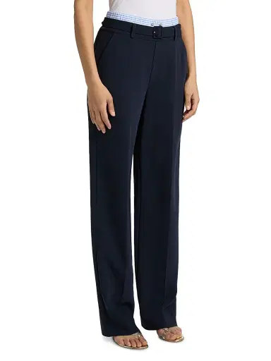 Cinq à Sept Women's Aron High-Rise Tapered-Leg Pants - Navy Blue Stripe - Size 2 | Thumbnail 4 Cinq à Sept Women's Aron High-Rise Tapered-Leg Pants - Navy Blue Stripe - Size 2 | Thumbnail 4