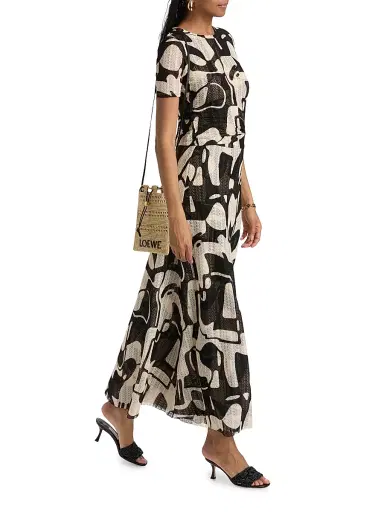 Misa Los Angeles Women's Ekat Printed Maxi Skirt - Abstract Marble - Size XXS | Thumbnail 2