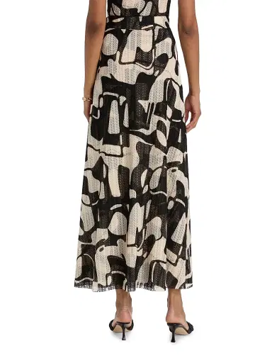 Misa Los Angeles Women's Ekat Printed Maxi Skirt - Abstract Marble - Size XXS | Thumbnail 5