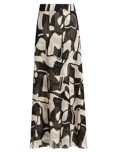 Misa Los Angeles Women's Ekat Printed Maxi Skirt - Abstract Marble - Size XXS | Thumbnail 1