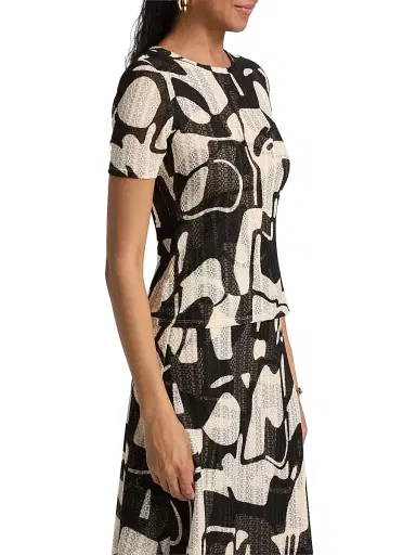 Misa Los Angeles Women's Amor Abstract Marbled Knit Top - Abstract Marble - Size Small | Thumbnail 4 Misa Los Angeles Women's Amor Abstract Marbled Knit Top - Abstract Marble - Size Small | Thumbnail 4