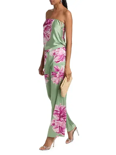 Misa Los Angeles Women's Izzie Floral Satin High-Rise Wide-Leg Pants - Large Flora - Size XS | Thumbnail 2 Misa Los Angeles Women's Izzie Floral Satin High-Rise Wide-Leg Pants - Large Flora - Size XS | Thumbnail 2