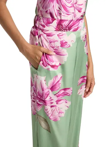 Misa Los Angeles Women's Izzie Floral Satin High-Rise Wide-Leg Pants - Large Flora - Size XS | Thumbnail 6 Misa Los Angeles Women's Izzie Floral Satin High-Rise Wide-Leg Pants - Large Flora - Size XS | Thumbnail 6