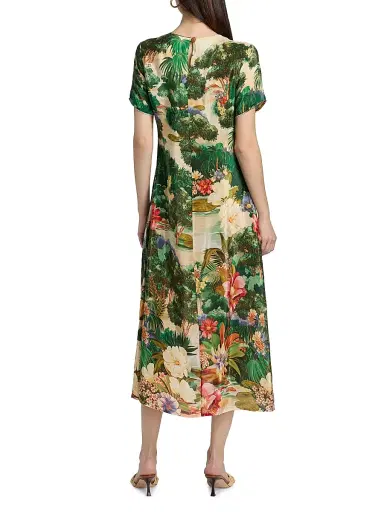 Farm Rio Women's Garden-Print A-Line Maxi Dress - Size Small | Thumbnail 5 Farm Rio Women's Garden-Print A-Line Maxi Dress - Size Small | Thumbnail 5