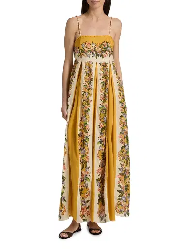 Farm Rio Women's Hilo Striped Cotton A-Line Maxi Dress - Sand - Size XS | Thumbnail 3 Farm Rio Women's Hilo Striped Cotton A-Line Maxi Dress - Sand - Size XS | Thumbnail 3