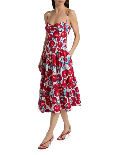 Farm Rio Women's Printed Linen-Blend A-Line Midi-Dress - Cream - Size XL | Thumbnail 2 Farm Rio Women's Printed Linen-Blend A-Line Midi-Dress - Cream - Size XL | Thumbnail 2