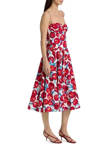 Farm Rio Women's Printed Linen-Blend A-Line Midi-Dress - Cream - Size XL | Thumbnail 4 Farm Rio Women's Printed Linen-Blend A-Line Midi-Dress - Cream - Size XL | Thumbnail 4