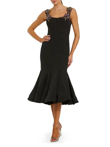 Mac Duggal Women's Embellished Trumpet Cocktail Dress - Black - Size 14 | Thumbnail 1 Mac Duggal Women's Embellished Trumpet Cocktail Dress - Black - Size 14 | Thumbnail 1