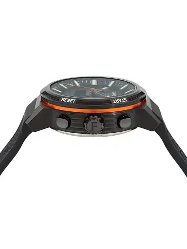 FERRAGAMO Men's Ren IP Gunmetal Stainless Steel & Silicone Strap Watch/43MM - Black With Titanium | Thumbnail 3 FERRAGAMO Men's Ren IP Gunmetal Stainless Steel & Silicone Strap Watch/43MM - Black With Titanium | Thumbnail 3