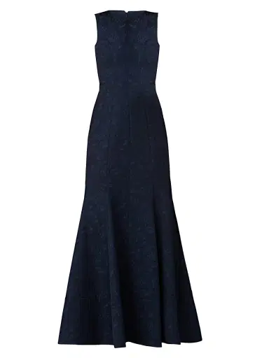 Shoshanna Women's Wilson Jacquard Mermaid Gown - Deep Navy - Size 2 | Thumbnail 1 Shoshanna Women's Wilson Jacquard Mermaid Gown - Deep Navy - Size 2 | Thumbnail 1