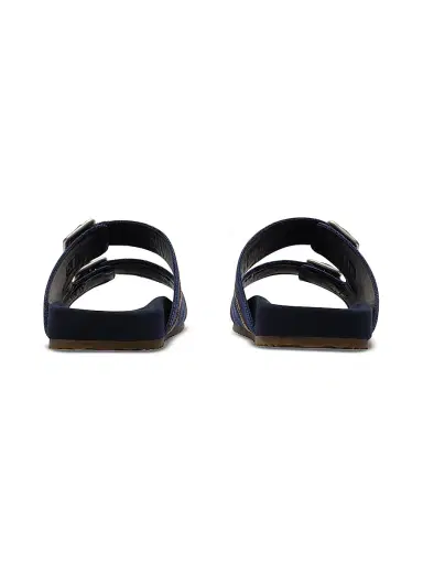 Burberry Men's MF Urchin Check Sandals - Navy - Size 13 | Thumbnail 3