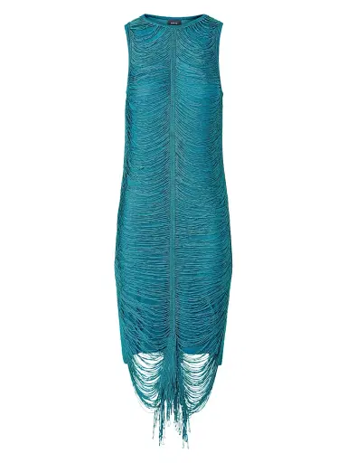 Akris Women's Draped Fringed Silk Sheath Dress | Thumbnail 1