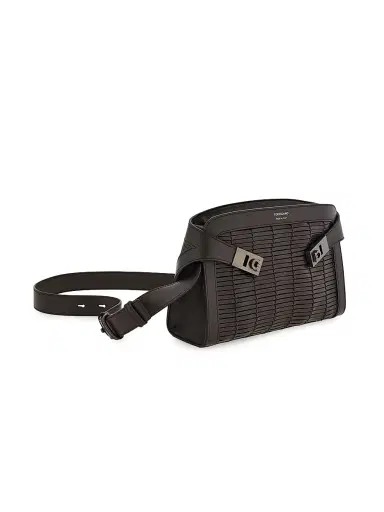 Ferragamo Men's Hug Leather Shoulder Bag | Thumbnail 4 Ferragamo Men's Hug Leather Shoulder Bag | Thumbnail 4