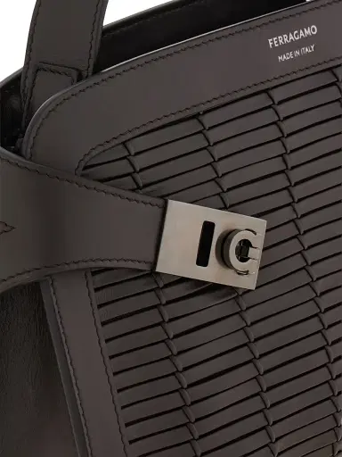 Ferragamo Men's Hug Leather Shoulder Bag | Thumbnail 6 Ferragamo Men's Hug Leather Shoulder Bag | Thumbnail 6