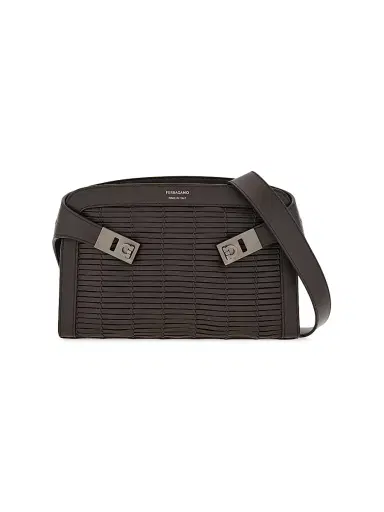 Ferragamo Men's Hug Leather Shoulder Bag | Thumbnail 1 Ferragamo Men's Hug Leather Shoulder Bag | Thumbnail 1