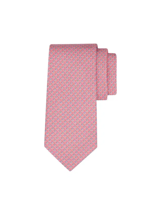 FERRAGAMO Men's Betty Snail-Printed Silk Tie