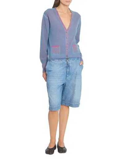 Maison Margiela Women's Denim Bermuda Shorts | Thumbnail 2