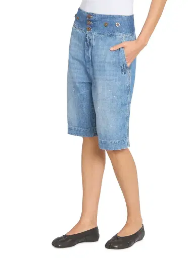 Maison Margiela Women's Denim Bermuda Shorts | Thumbnail 4