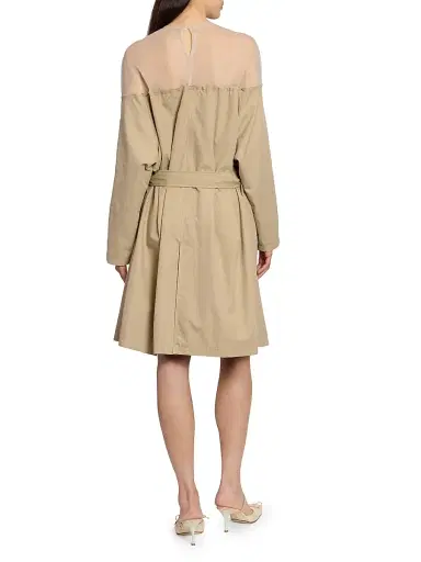 MM6 MAISON MARGIELA Women's Illusion Trench Knee-Length Dress - Beige - Size 8 | Thumbnail 5