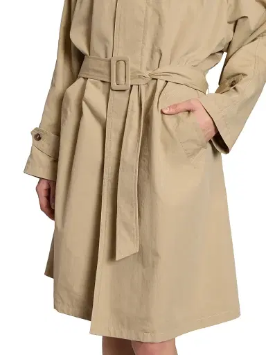 MM6 MAISON MARGIELA Women's Illusion Trench Knee-Length Dress - Beige - Size 8 | Thumbnail 6