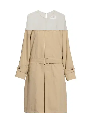MM6 MAISON MARGIELA Women's Illusion Trench Knee-Length Dress - Beige - Size 8 | Thumbnail 1