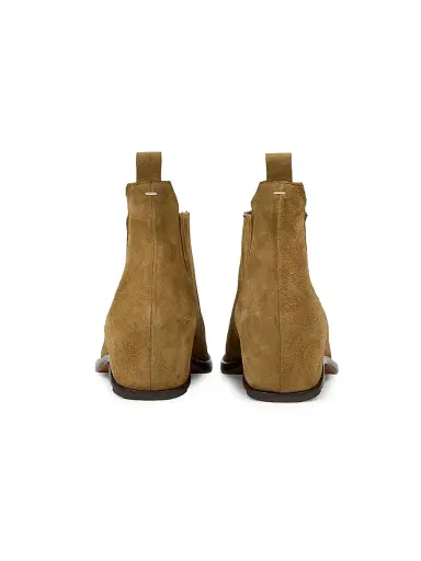 Maison Margiela Men's Suede Heel-Less Chelsea Boots - Breen - Size 12 | Thumbnail 3