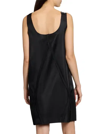 MM6 MAISON MARGIELA Women's Satin Seamed Sleeveless Minidress - Black - Size 10 | Thumbnail 5