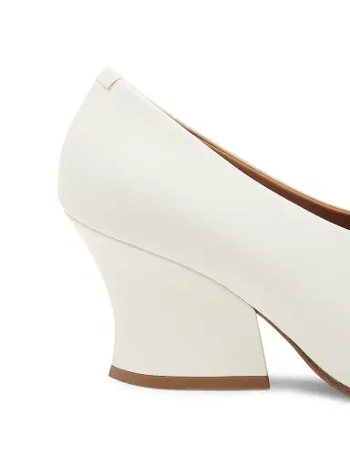 Jil Sander Women's Lune 75MM Leather Pumps - Antique White - Size 11 | Thumbnail 5 Jil Sander Women's Lune 75MM Leather Pumps - Antique White - Size 11 | Thumbnail 5