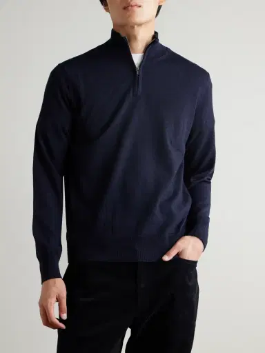 MR P. Merino Wool Half-Zip Sweater | Thumbnail 3