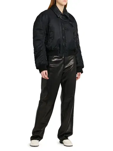 Bottega Veneta Women's Intrecciato Collar Blouson Jacket | Thumbnail 2