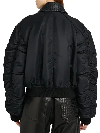 Bottega Veneta Women's Intrecciato Collar Blouson Jacket | Thumbnail 5