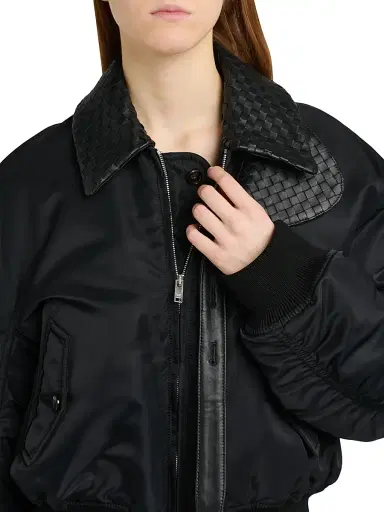 Bottega Veneta Women's Intrecciato Collar Blouson Jacket | Thumbnail 7