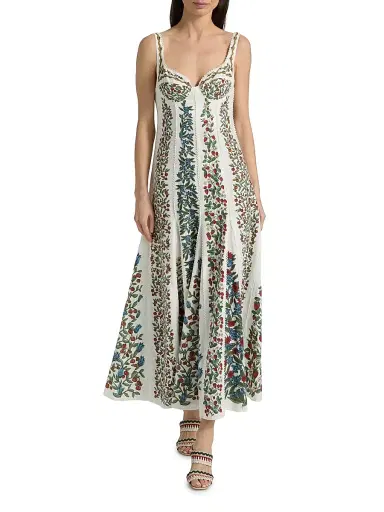 Farm Rio Women's Fruit Beauty Floral A-Line Maxi Dress | Thumbnail 3 Farm Rio Women's Fruit Beauty Floral A-Line Maxi Dress | Thumbnail 3