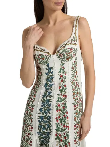 Farm Rio Women's Fruit Beauty Floral A-Line Maxi Dress | Thumbnail 6 Farm Rio Women's Fruit Beauty Floral A-Line Maxi Dress | Thumbnail 6