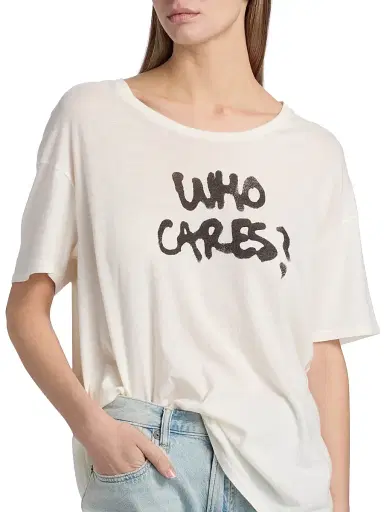R13 Women's Who Cares Relaxed T-Shirt | Thumbnail 6 R13 Women's Who Cares Relaxed T-Shirt | Thumbnail 6