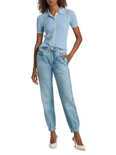 rag & bone Women's Miramar Terry Pull On Jogger Pants - Valentina - Size Medium | Thumbnail 2