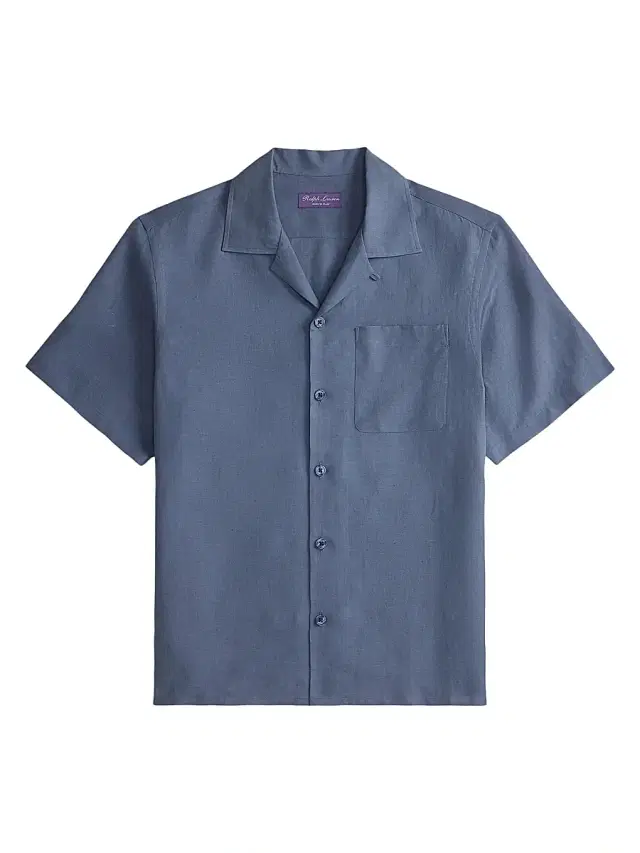 Men's Silk-Linen Camp Shirt - Vintage Indigo