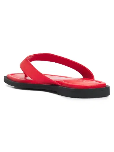 rag & bone Women's Gracie Cushioned Flat Sandals - Red Satin - Size 11 | Thumbnail 3
